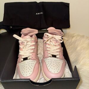 AMIRI Blush and Cream Sneakers